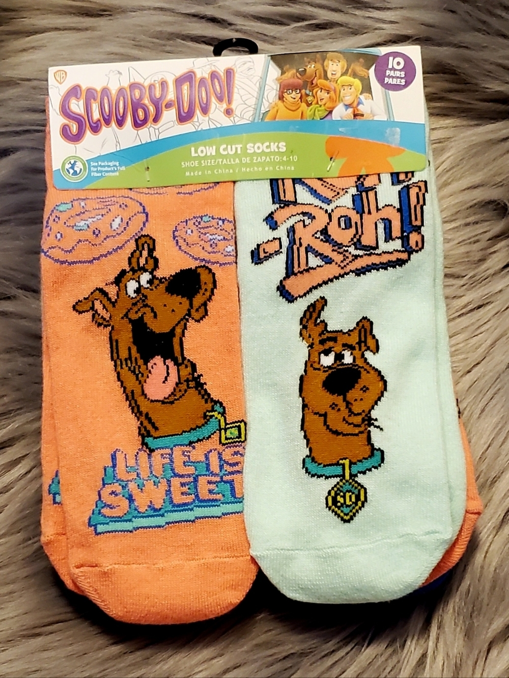 New Scooby-Doo! 10 PAIRS Low Cut Socks Size 4-10 Adult Unisex